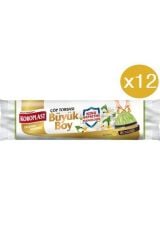 Yasemin Büzgülü Büyük Çöp Torbası 10'lu X 12 Paket