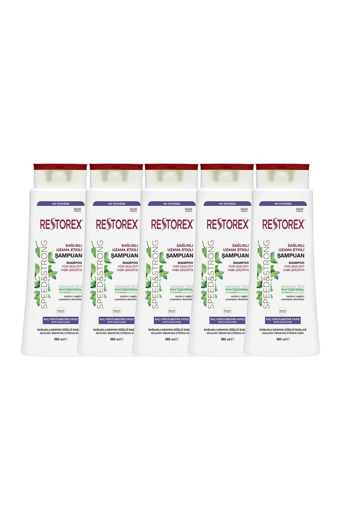 Sağlıklı Uzama Etkili Saç Dökülmesine Karşı Etkili Şampuan 500ml 5 Adet