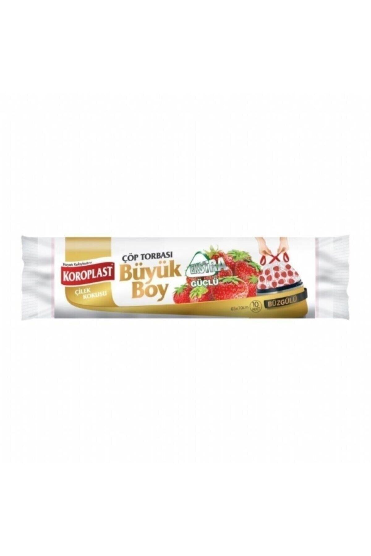 Ekstra Güçlü Çilek Büzgülü Büyük Boy Çöp Torbası 65*70 Cm