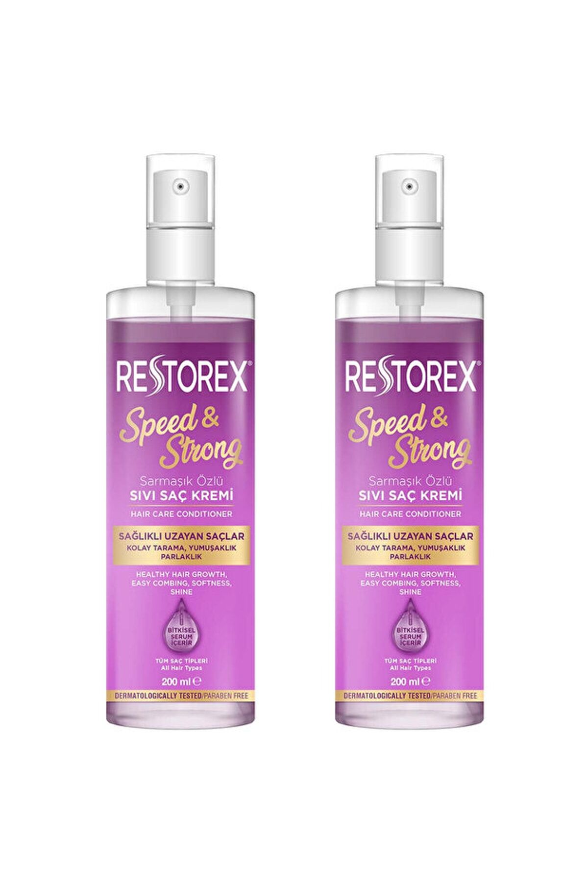 Sağlıklı Uzama Etkili Işıltılı Bakım Sıvı Saç Kremi 200 Ml 2 Adet