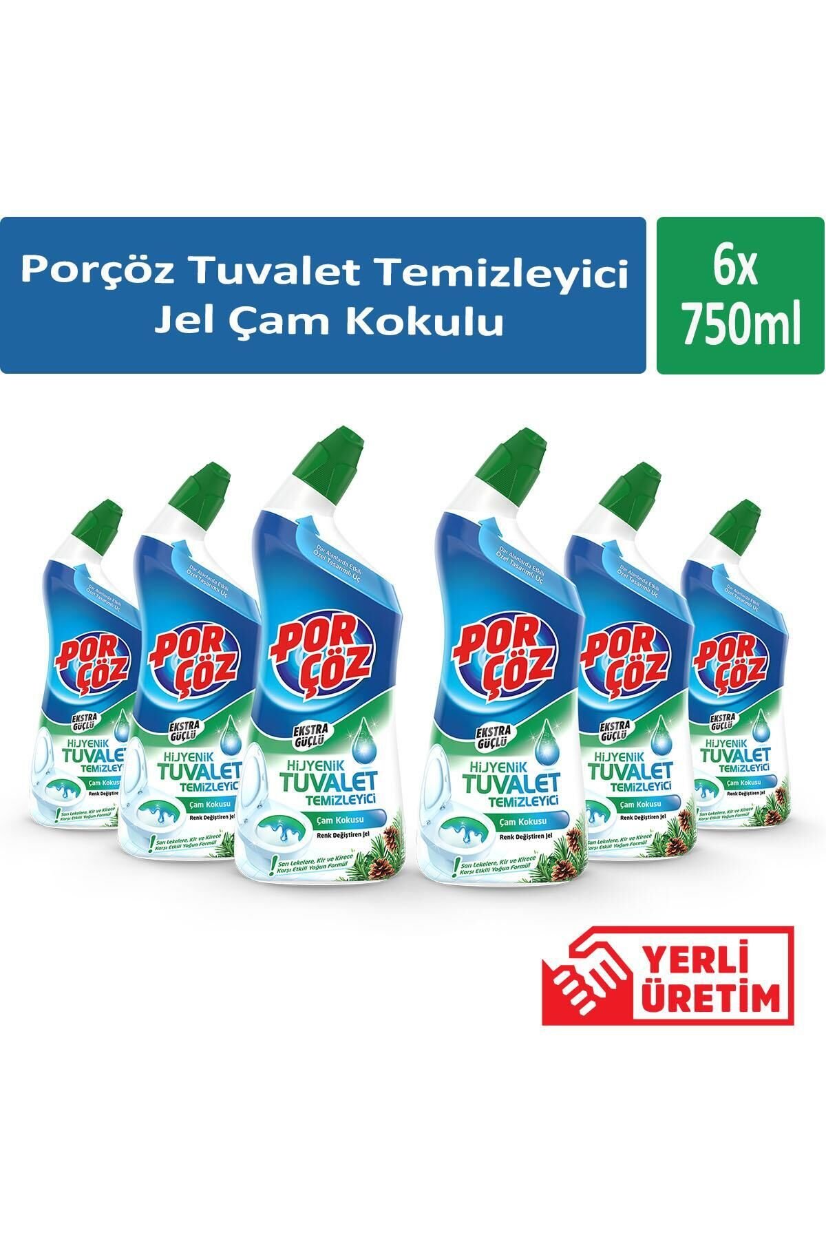 Tuvalet Temizleyici Jel Çam Kokulu 750 ml x 6 Adet