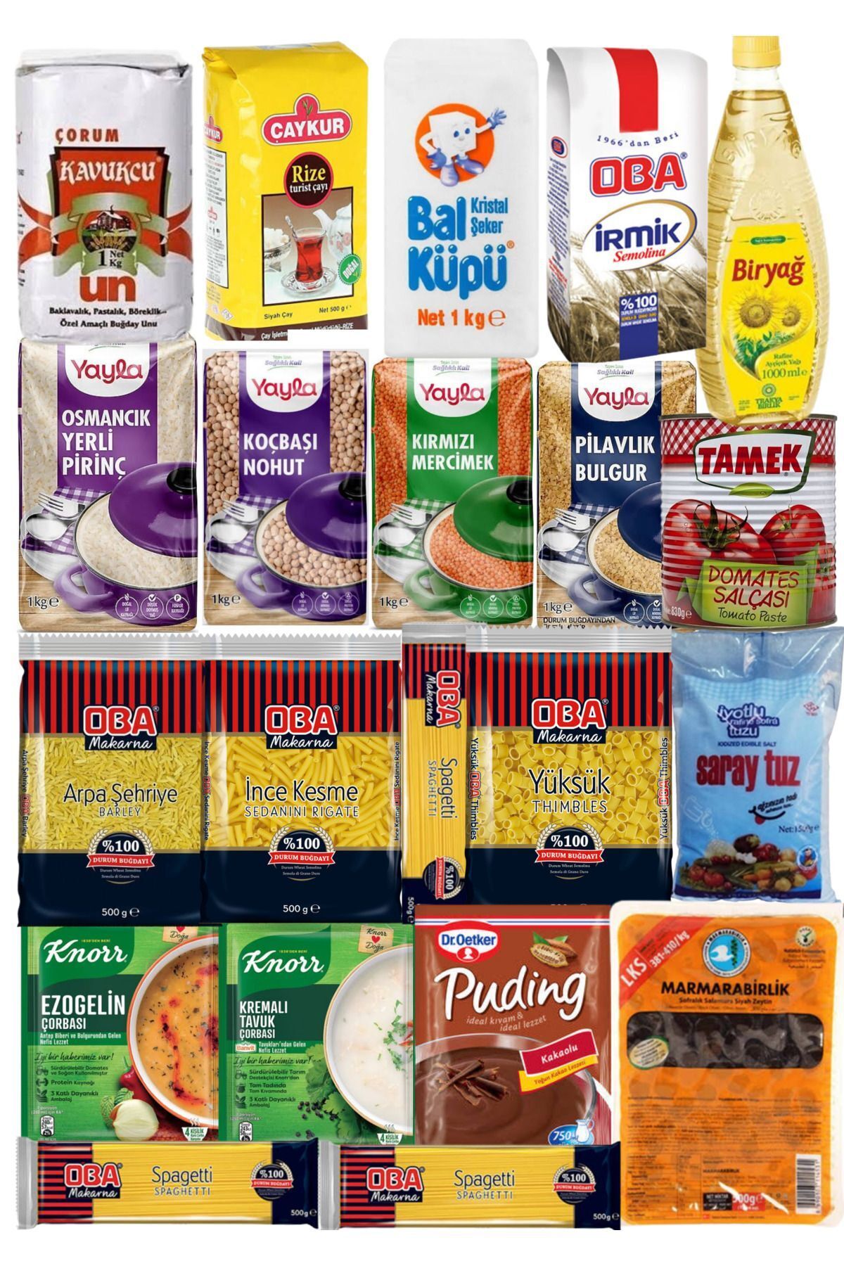 Ramazan paketi kumanya yardım gıda erzak kolisi lüks paket 21 parça ürün