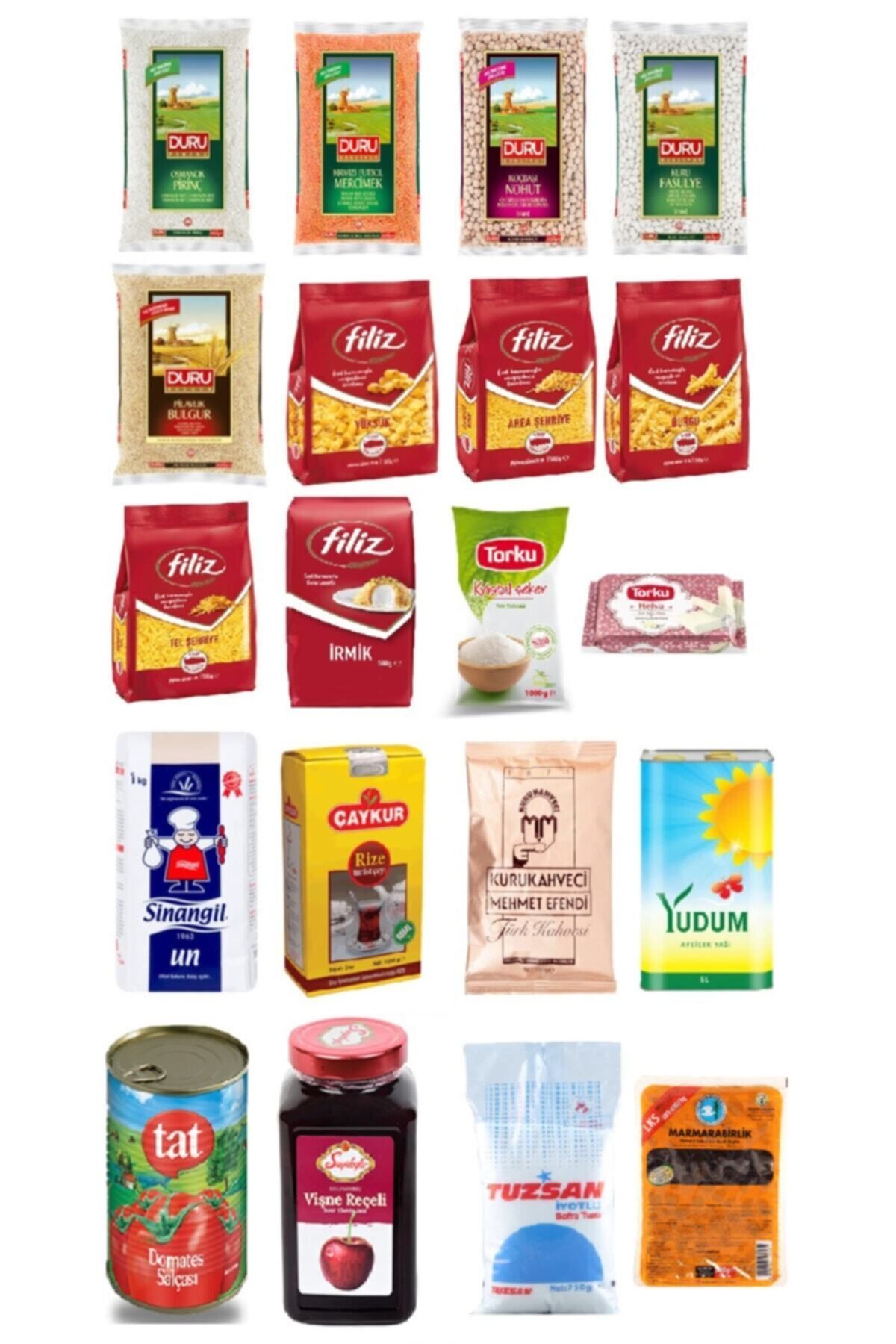 KOPYA - Yudum Yağ.çaykur.duru Ramazanpaketi.kumanya Erzak Kolisi 20 Parça