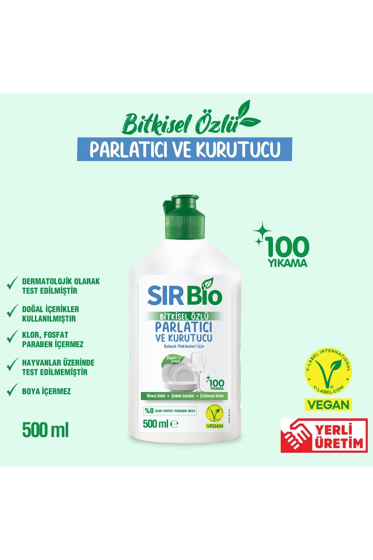 Bitkisel Özlü Bulaşık Makinesi Parlatıcı & Kurutucu 500 ml