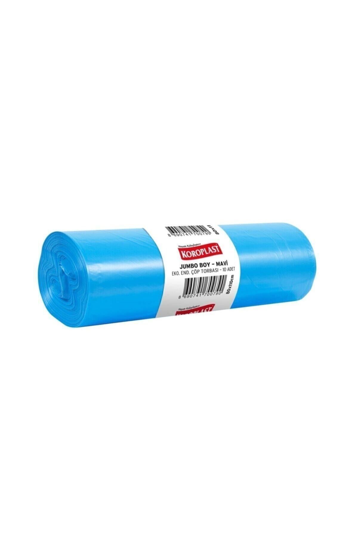 Koroplast Eko.endüstriyel Jumbo Boy Çöp Poşeti Mavi 10 Adet 80x110cm Kolide 20pk