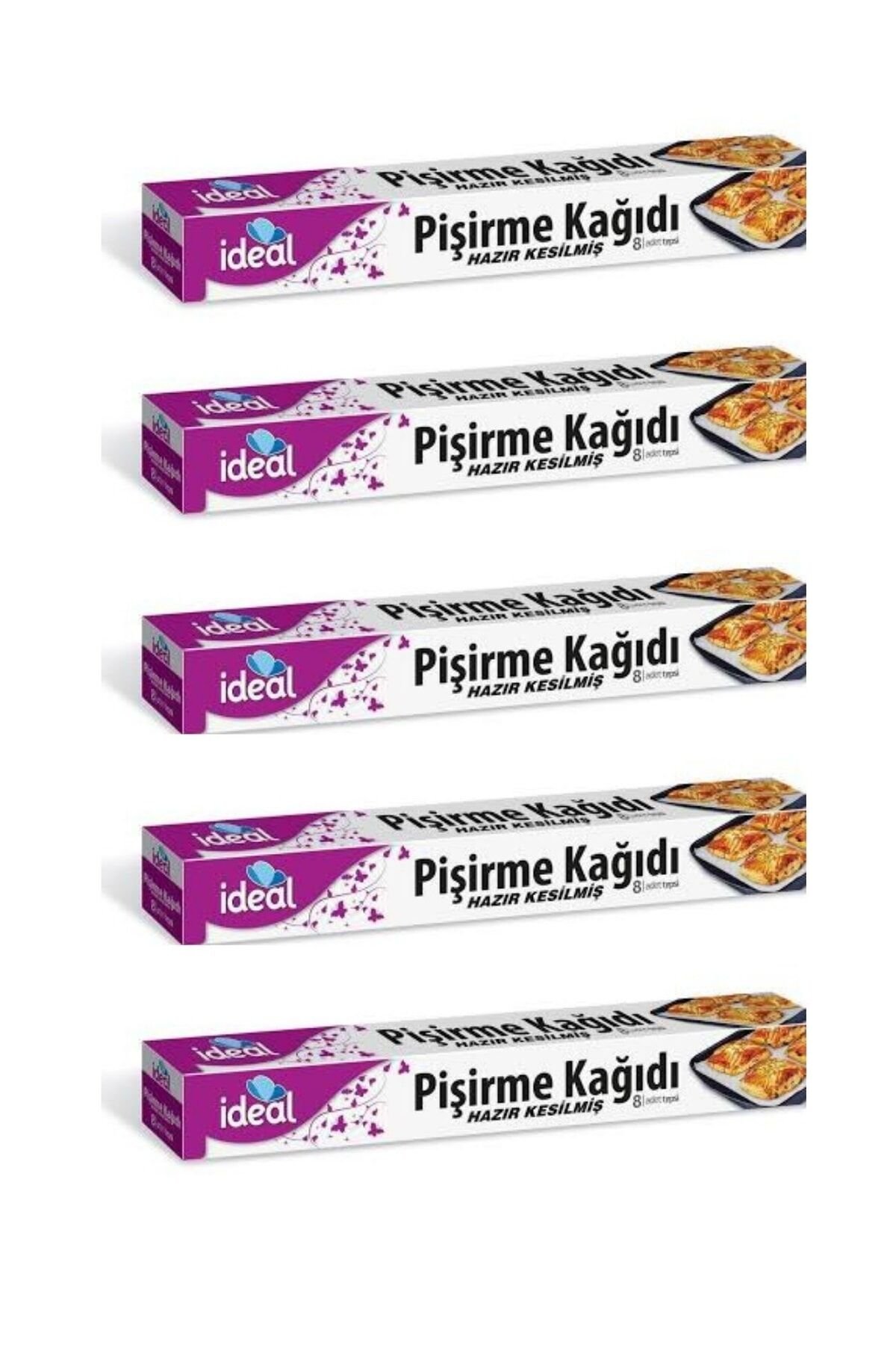 Ideal Pişirme Kağıdı Hazır Kesilmiş 8 Adet Tepsi 5 Paket