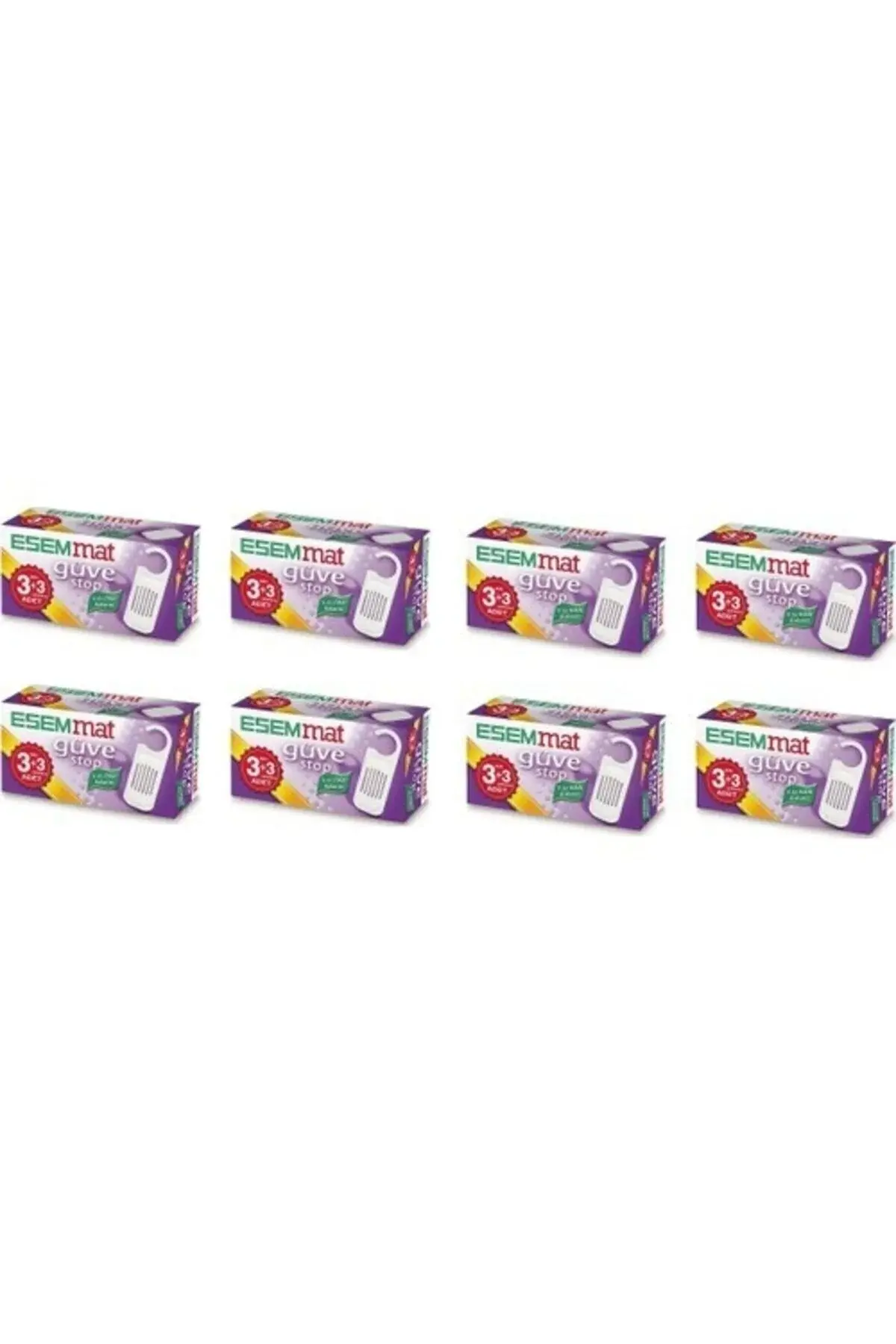 Esemmat Güve Stop 3 Ad Askı+3 Ad Çekmece (8 Ad)