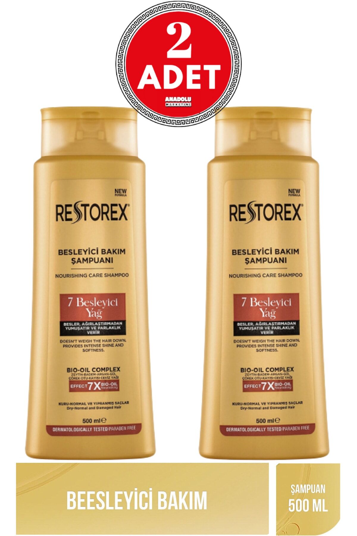 Bakım Şampuanı 7 Besleyici Yağ 500 Ml 2 Adet