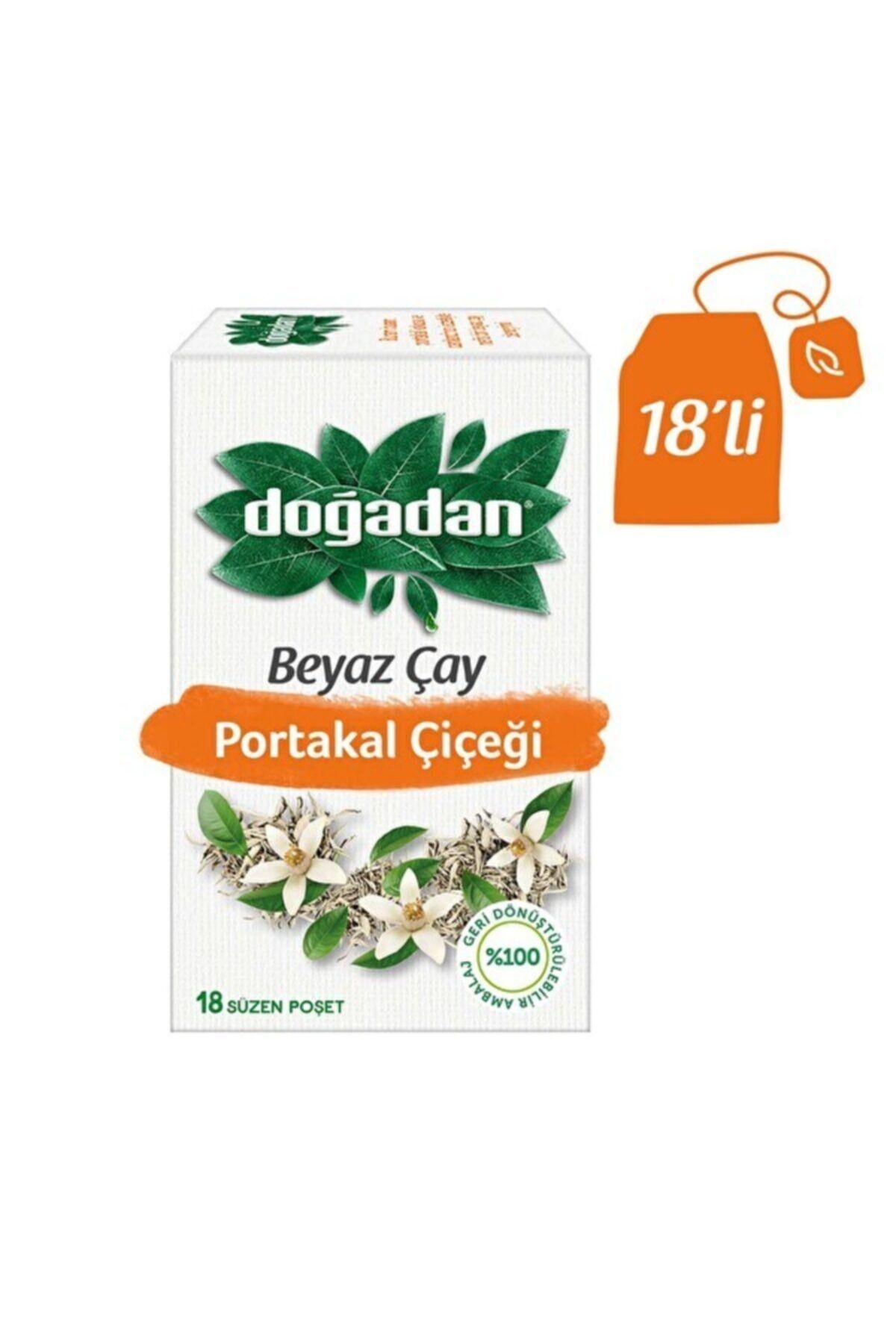 Bitki Çayı Beyaz Çay Portakal Çiçeği 18 Li