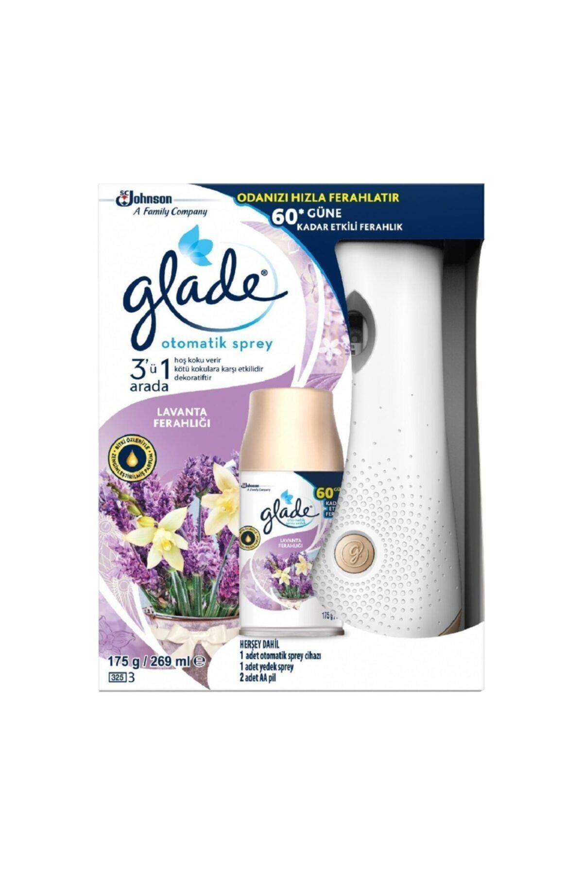 Glade Otomatik Sprey Sistem Ve Yedek Lavanta Oda Kokusu 3'ü 1 Arada
