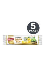 Ekstra Güçlü Limon Büzgülü Büyük Boy 10lu Çöp Torbası X 5 Paket