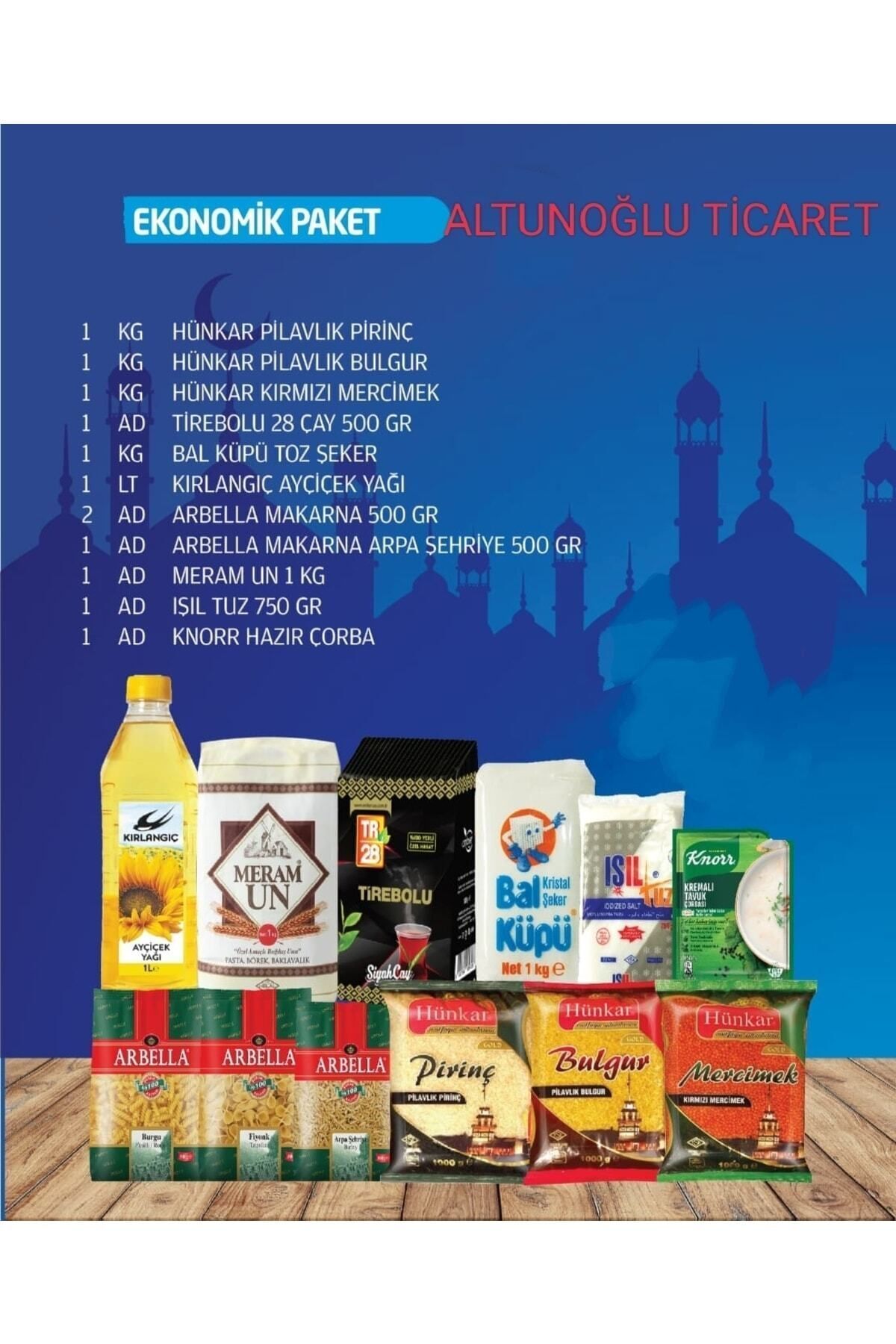 Kumanya Yardım Erzak Gıda Kolisi Ekonomik Paket