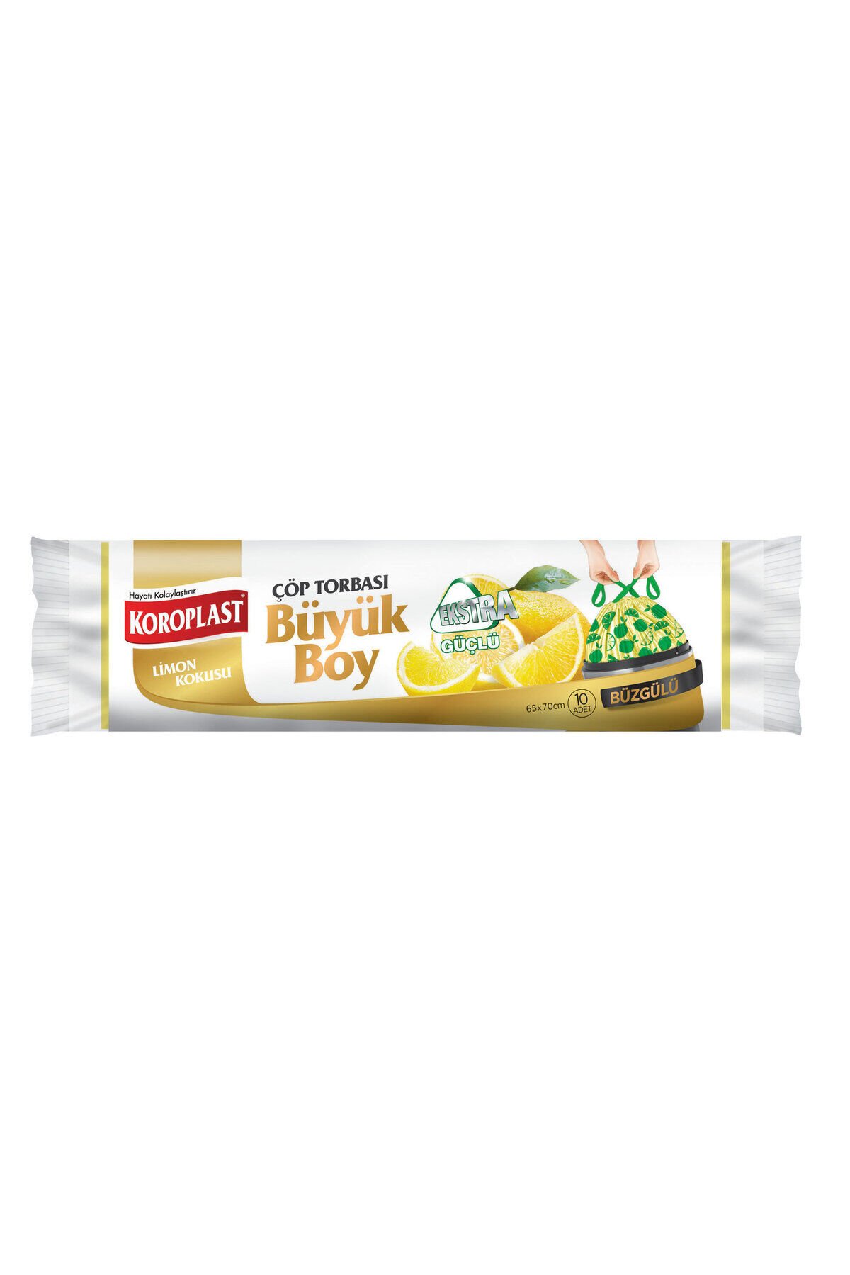 Limon Kokulu Büzgülü Büyük Çöp Torbası 10 X 25 Paket