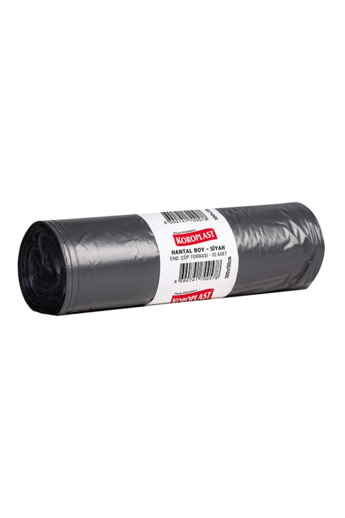 Koroplast Endüstriyel Hantal Boy Çöp Torbası Siyah 100 X 150 cm