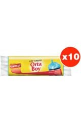 Güçlü Orta Boy 15li Çöp Torbası X 10 Paket (55*60 Cm)