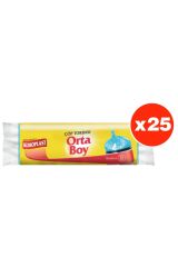 Güçlü Orta Boy 15li Çöp Torbası X 25 Paket (55*60 Cm)