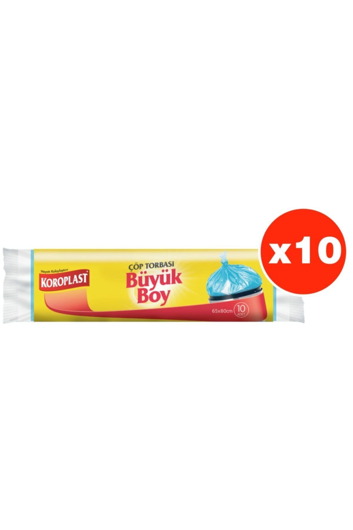 Güçlü Büyük Boy 10lu Çöp Torbası X 10 Paket (65*80 Cm)