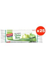 Doğada Çözünür Orta Boy 15li Çöp Torbası X 25 Paket (55*60 Cm)