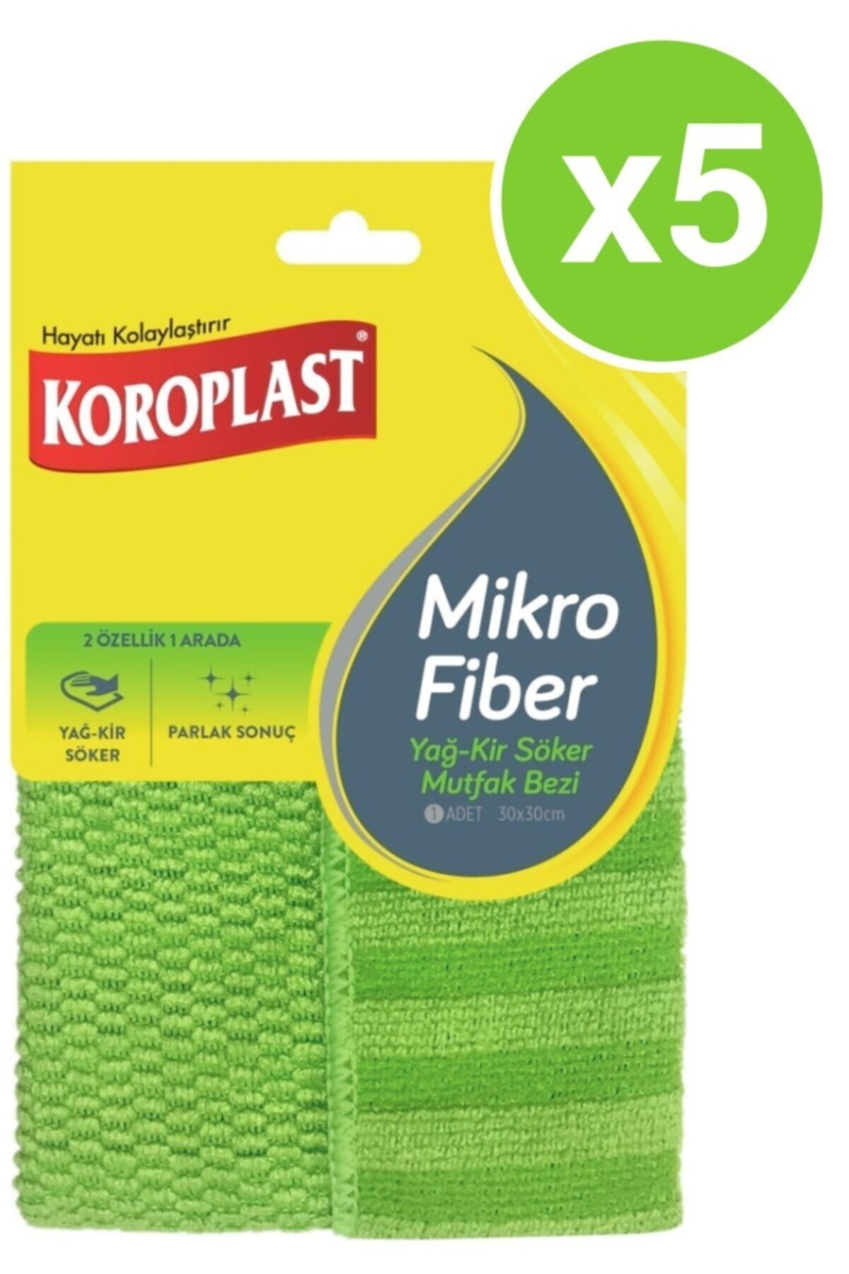 Mikrofiber Yağ Kir Söker Mutfak Bezi X 5 Paket