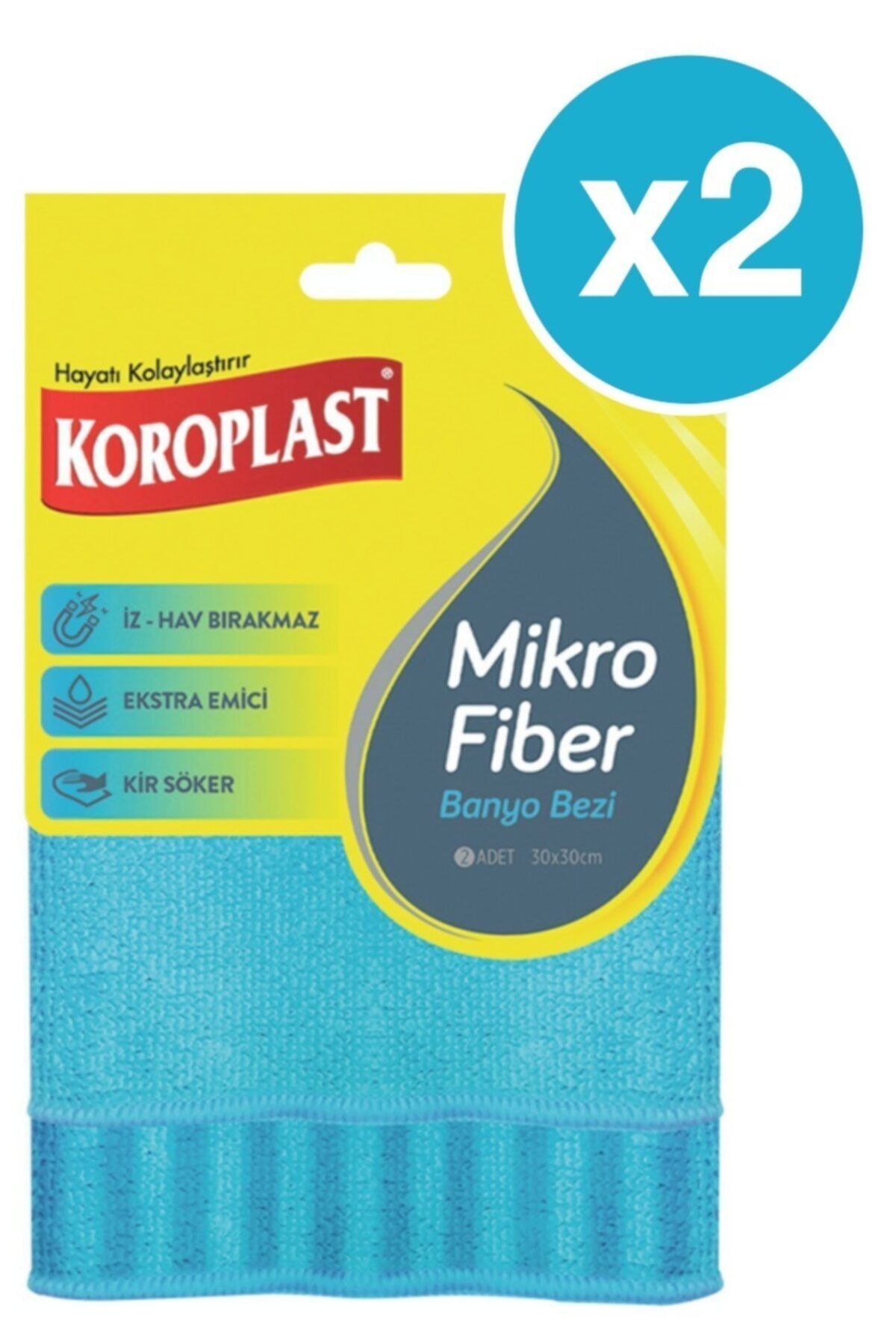 Mikrofiber Banyo Bezi 2li X 2 Paket