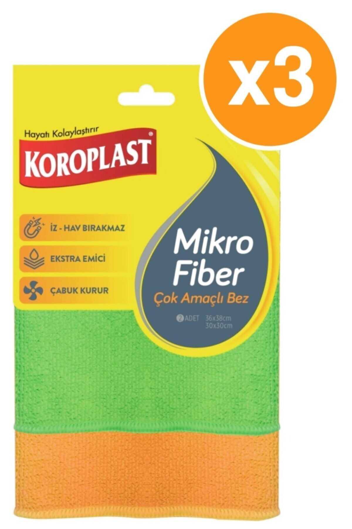 Mikrofiber Çok Amaçlı Bez 2li X 3 Paket