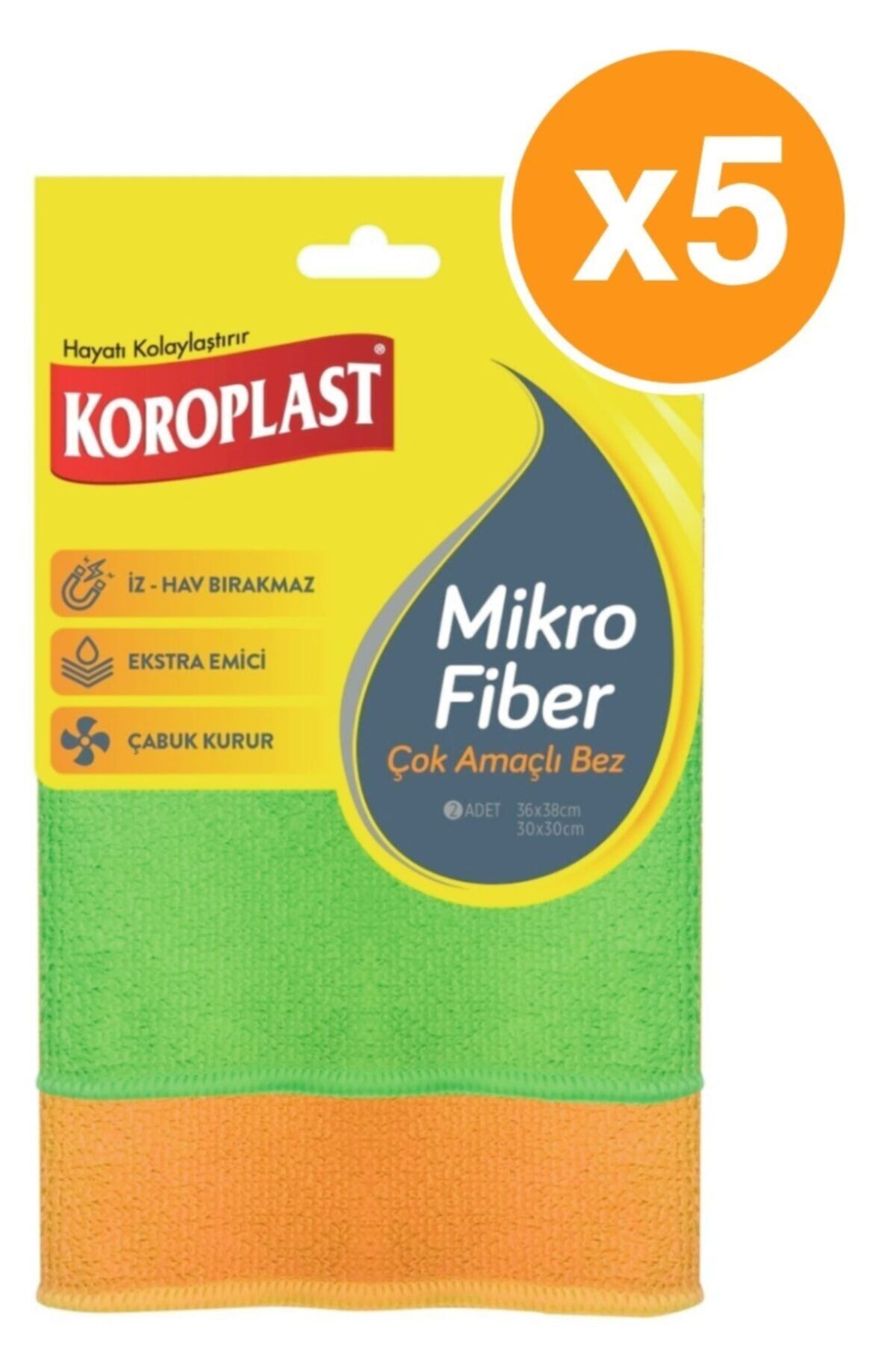 Mikrofiber Çok Amaçlı Bez 2li X 5 Paket
