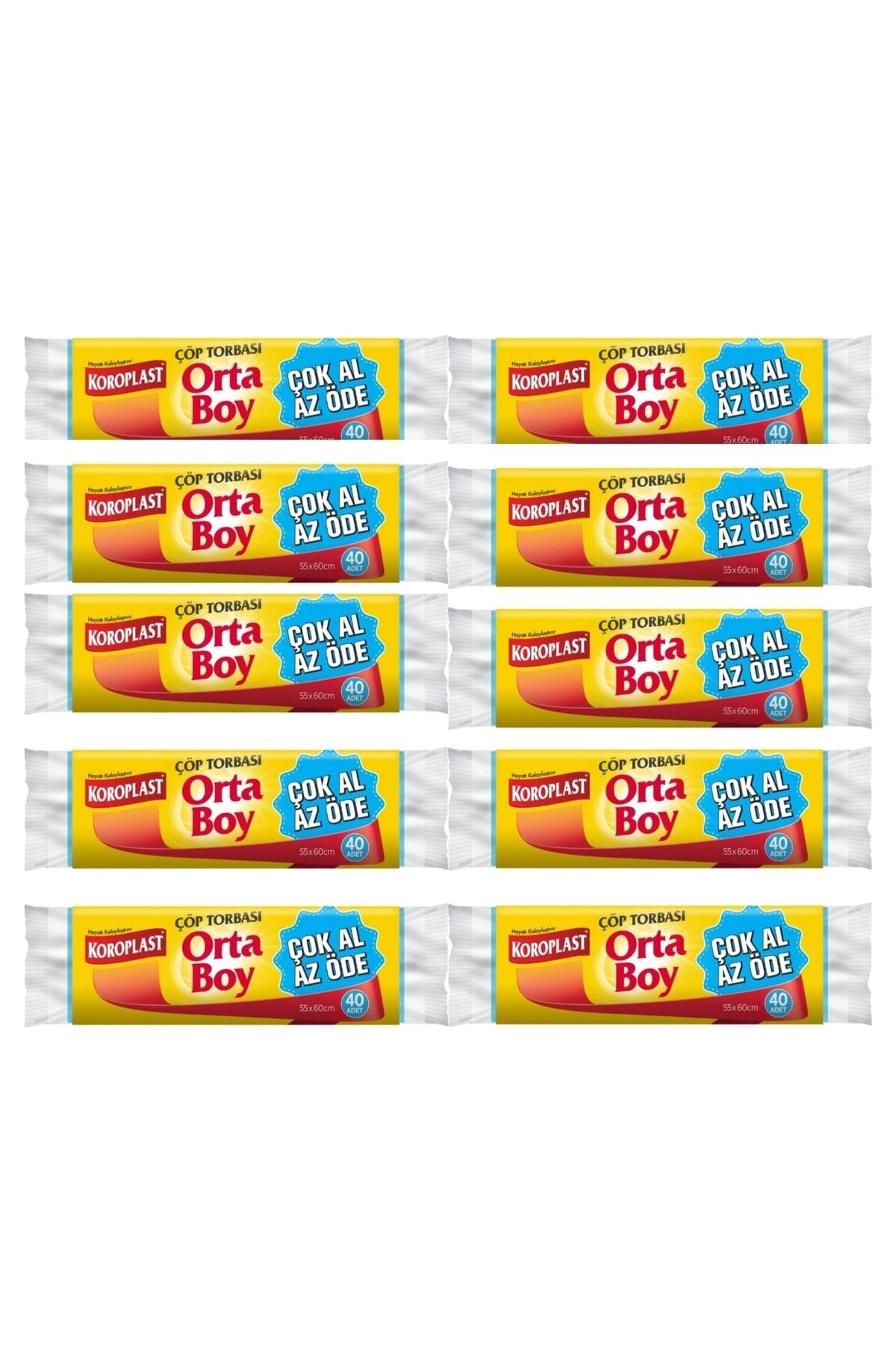 Ortaboy Çöp Torbası 40 Lı Çok Al Az Öde 10x40 400 Adet