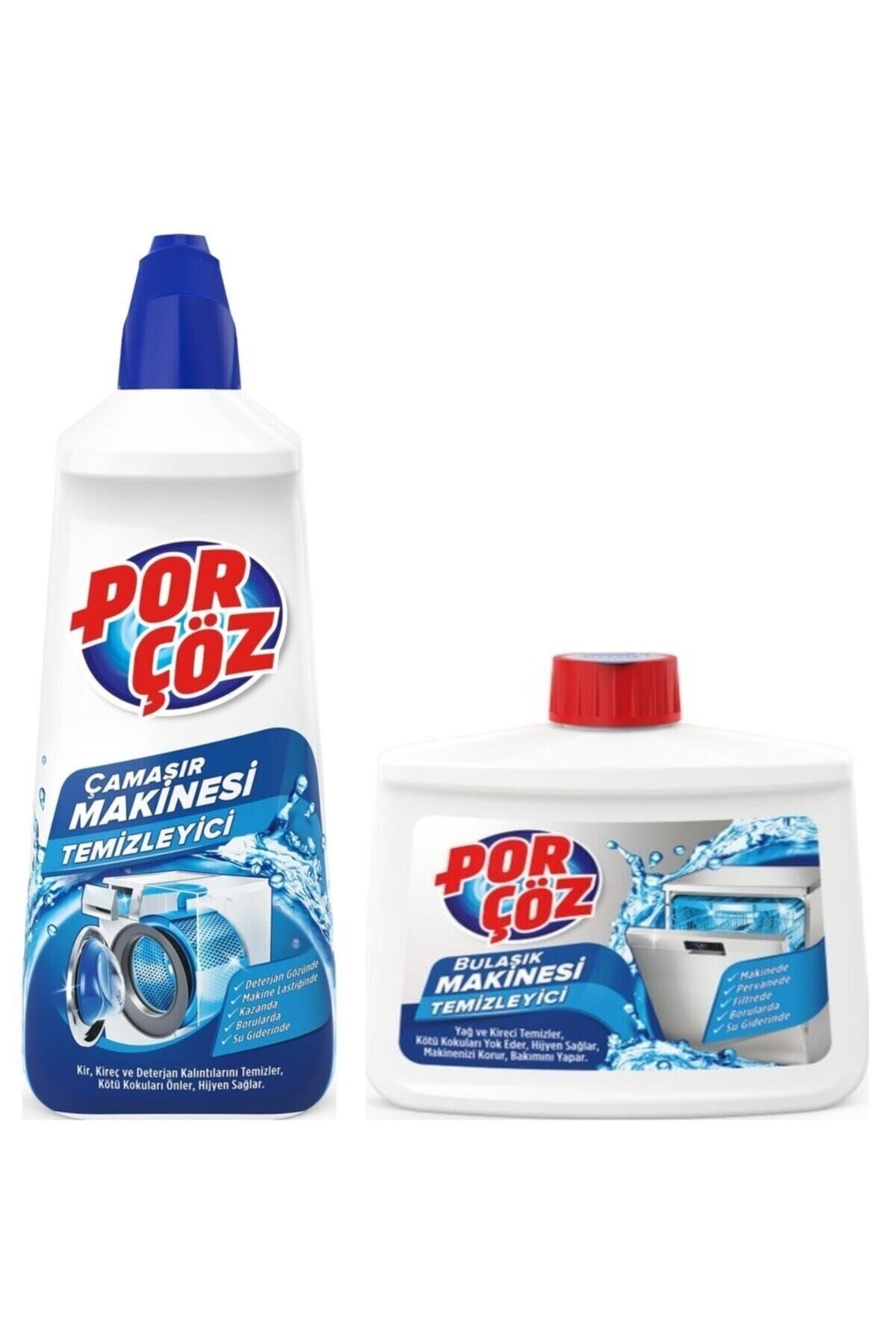 Por Çöz Bulaşık Makinesi Temizleyici + Por Çöz Çamaşır Makinesi Temizleyici 2'li Avantaj Peketi