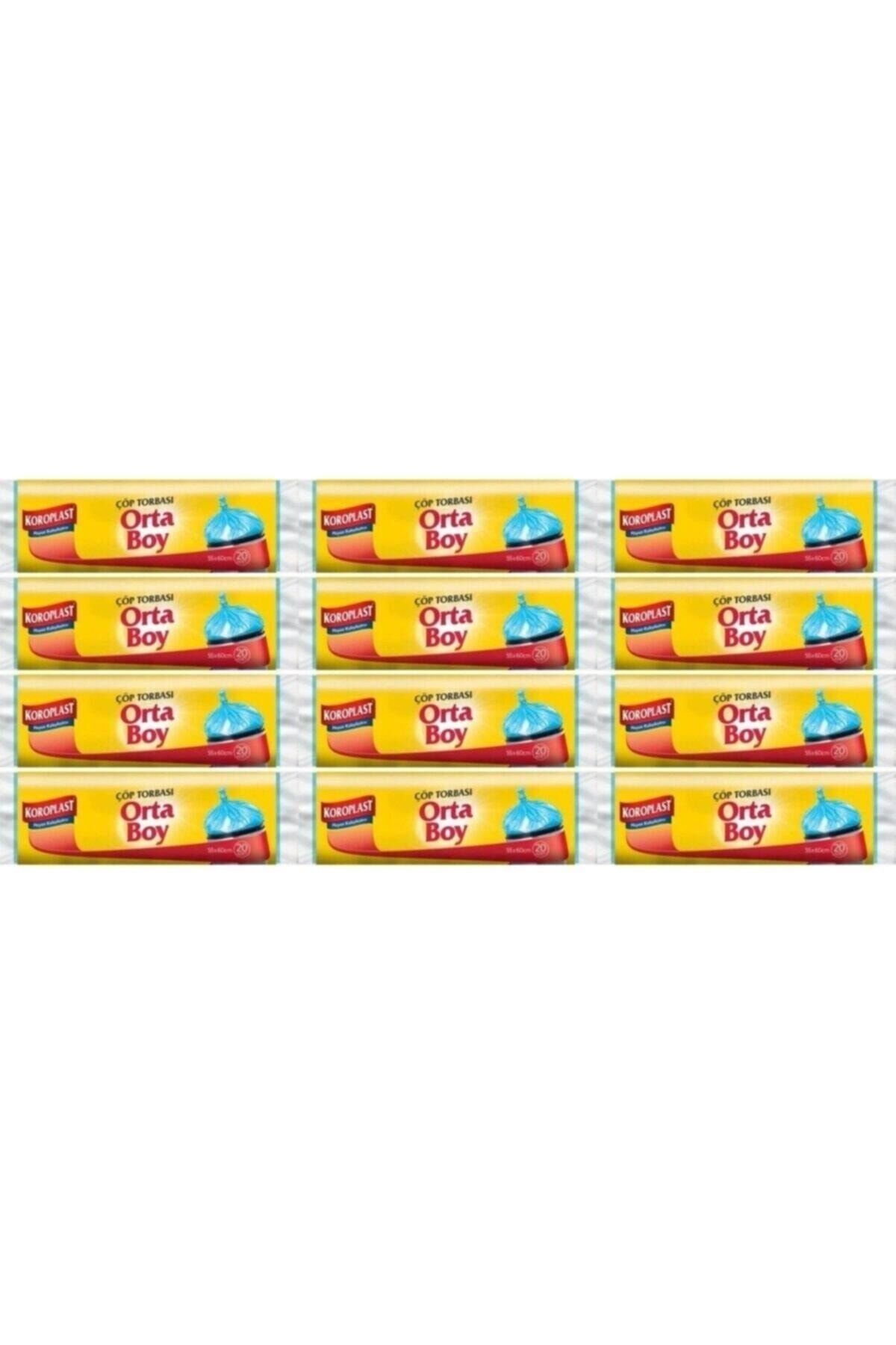 Güçlü Çöp Torbası Orta Boy 15 Adet 12'li Set