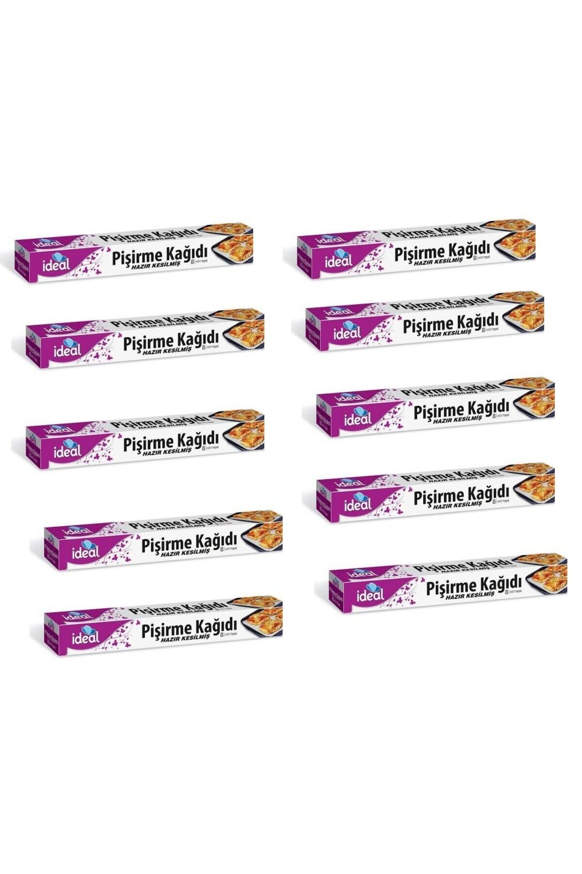 Pişirme Kağıdı Hazır Kesilmiş 8 Adet Tepsi 10 Paket