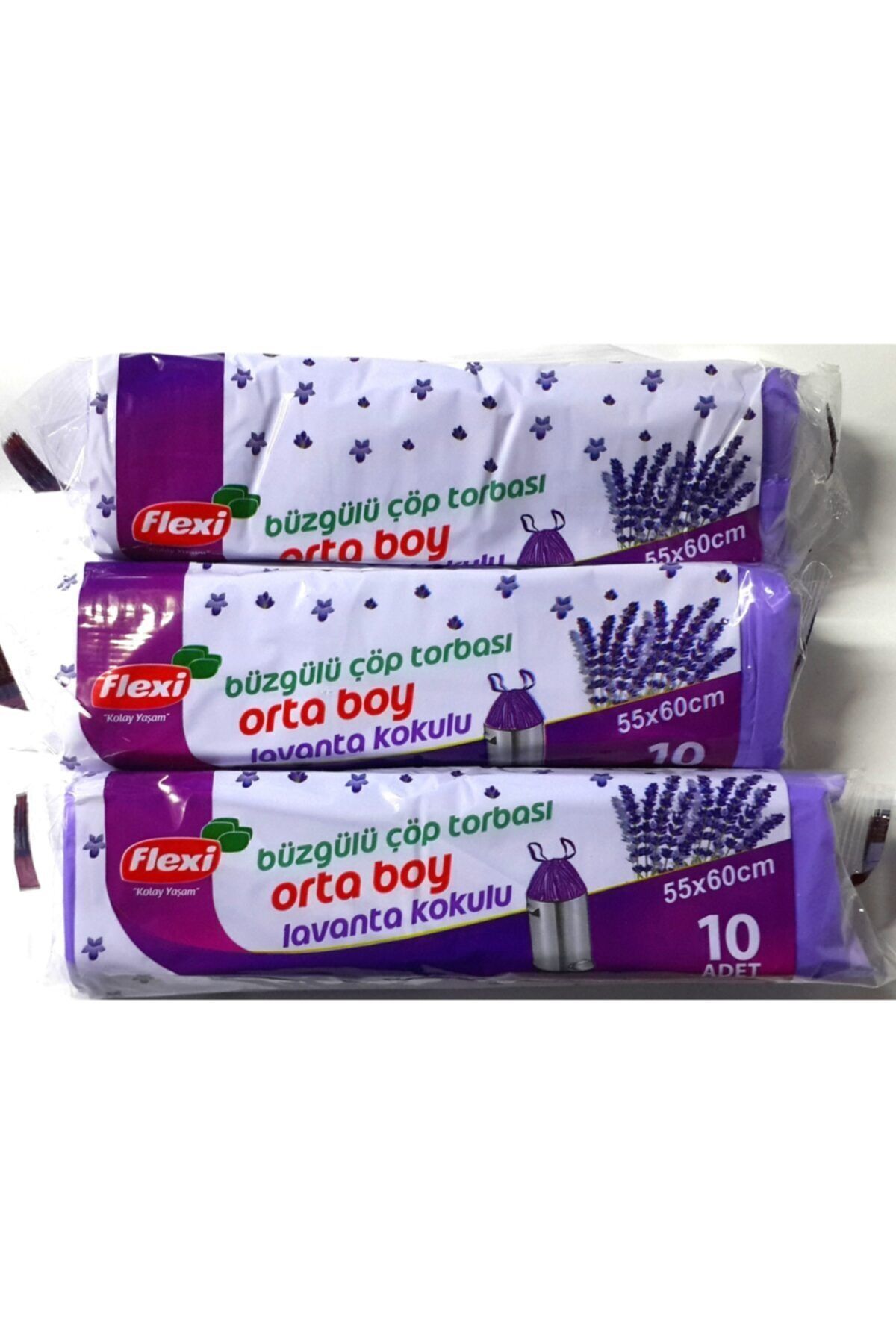 Çöp Torbası Büzgülü 55*60 Orta Lavanta Kokulu 3lü